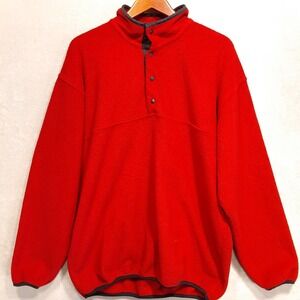 OUT-Outdoor Urban Terrain Mens Snap Button Fleece Sz.XL/Red/Hiking-Travel-Ski